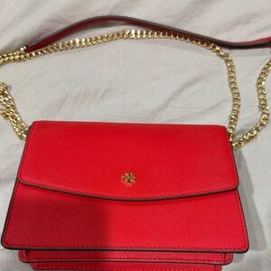 Tory Burch Scarlet Crossbody with Gold Chain